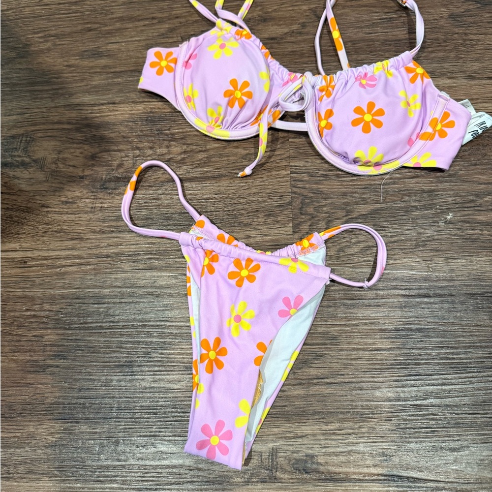 Princess Polly Pink and Orange Floral Bikini